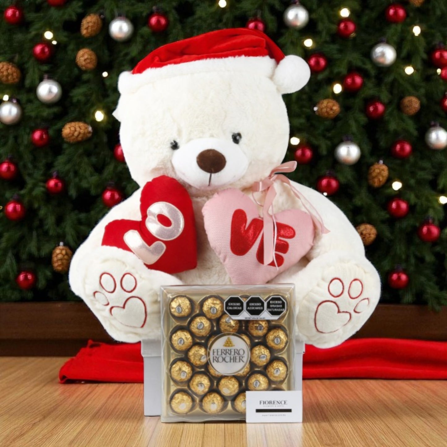 Teddy Bear with Chocolates "Love of Christmas"