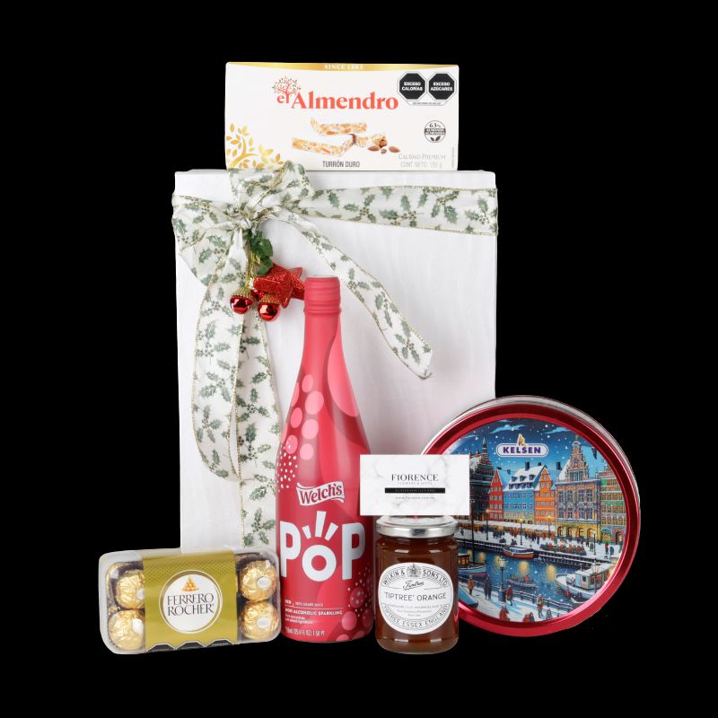 Elegant Christmas Gourmet Gift Box with Premium Treats