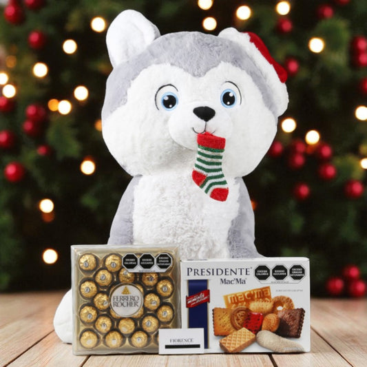 Cute Giant Christmas Husky