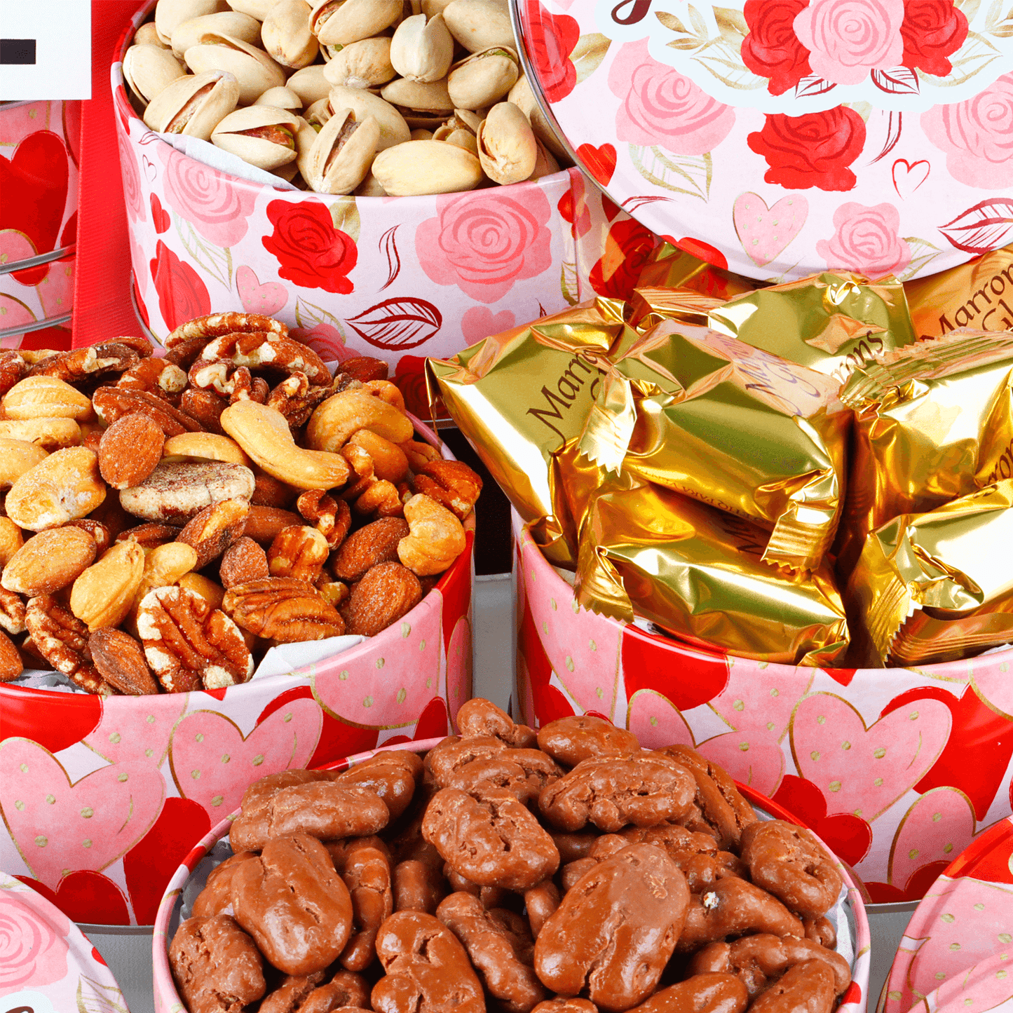 "You & Me" Gift Tower with Pistachios, Walnuts and More