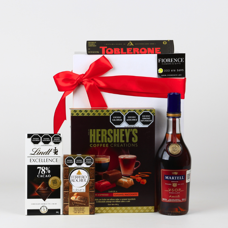 Delicious French Cognac Accompanied by Chocolates - Corporate Gift