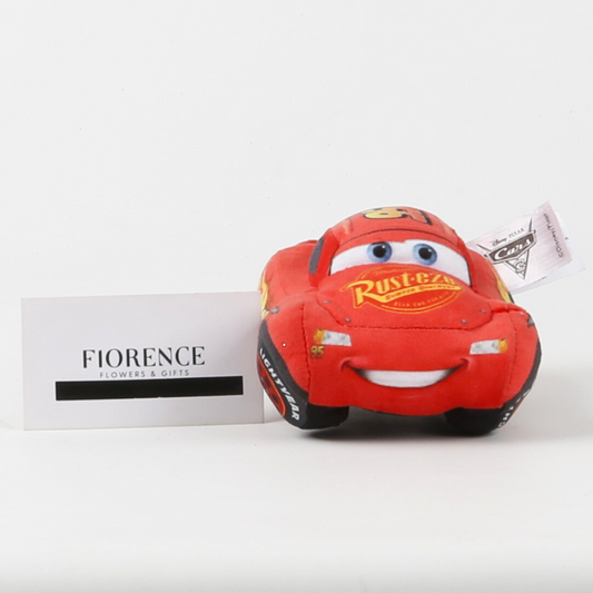 Cars plushies with chocolates and cookies