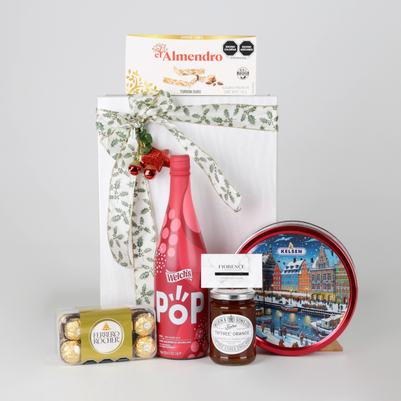 Elegant Christmas Gourmet Gift Box with Premium Treats