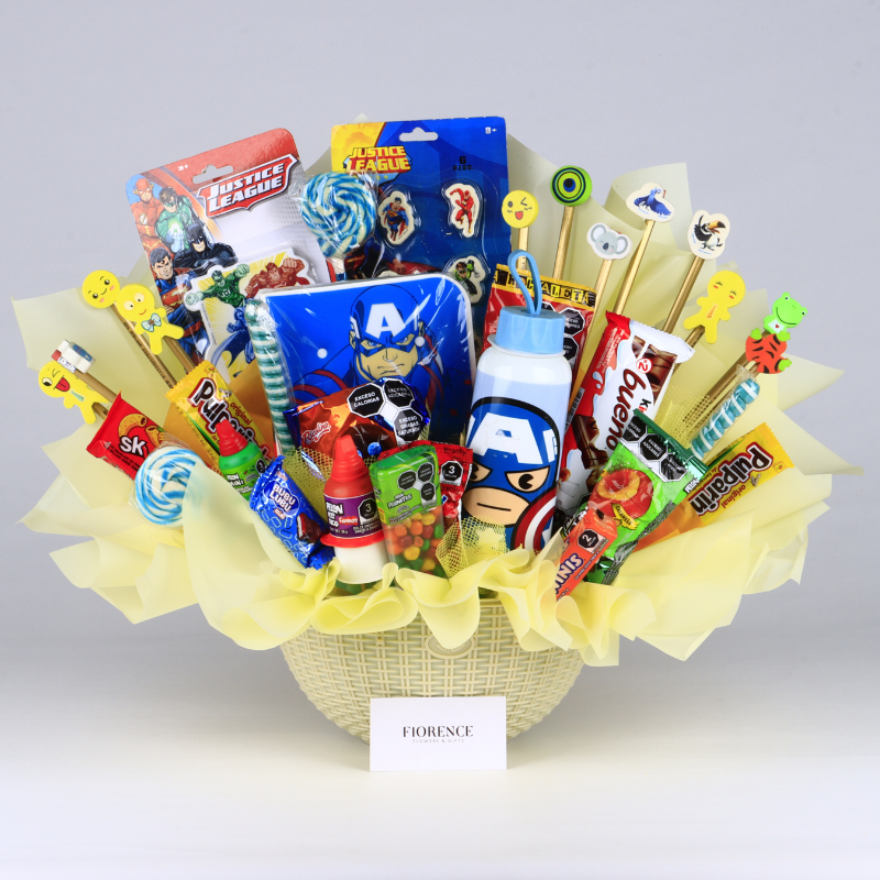 Captain America Candy Bouquet - Gift for Children - Giftbaskets México
