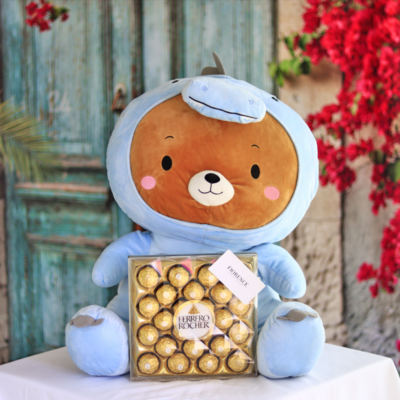 Dino-bear and Chocolates - Giftbaskets México