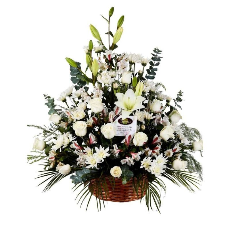 Funeral Arrangement in a Basket - Giftbaskets México