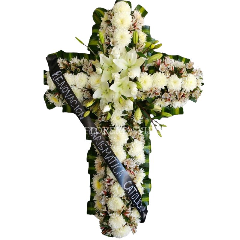 Glory Cross Flower Arrangement - Giftbaskets México