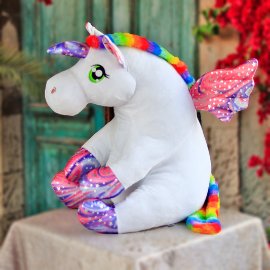 Magical Stuffed Unicorn with Chocolates - Large Size - Giftbaskets México
