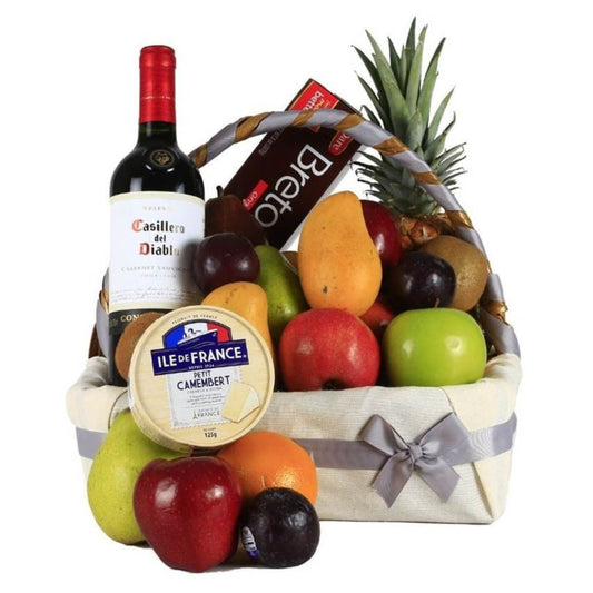 Wine and Fruit Gift Basket - Giftbaskets México