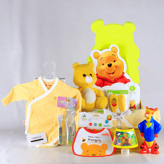 Winnie the Pooh Baby Set - Newborn Gift - Giftbaskets México
