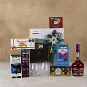 Courvoisier & Dark Chocolate Christmas Gift Box: Fine Cognac & Dark Cocoa Selection