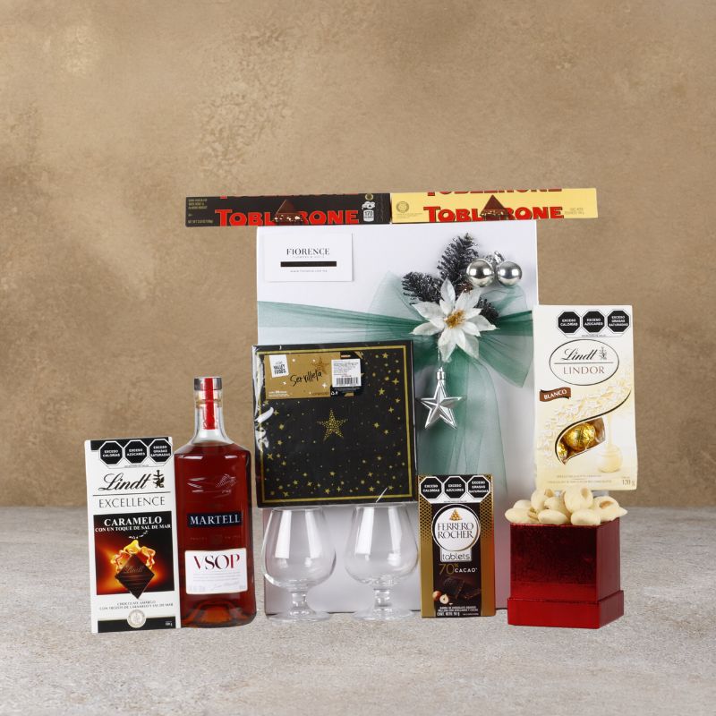 Martell VSOP Christmas Gift Box | Cognac & Premium Swiss Chocolates-2