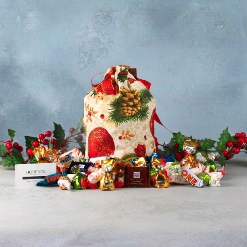 Christmas Gift Sack with Chocolates and Almond Nougat-1