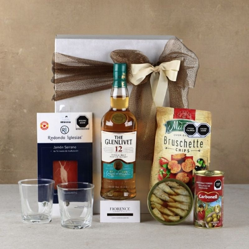 The Glenlivet 12 Gift Box – Serrano Ham, Sardines & Gourmet Snacks-1