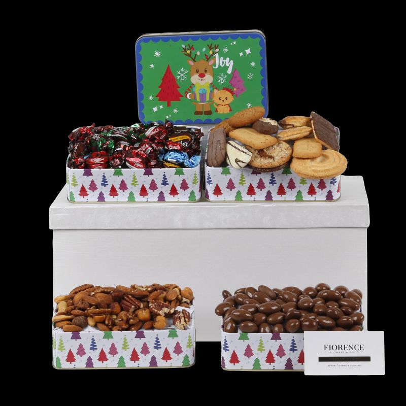 Gift Tower with Imported Sweets Assortment