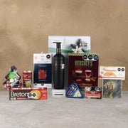 Christmas Gourmet Box for Him: Freixenet Red Wine, Serrano Ham, Cheese and Coffee Chocolates