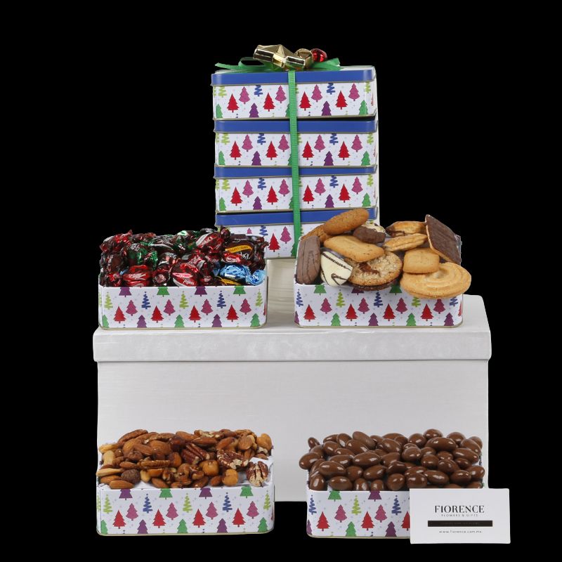 Gift Tower with Imported Sweets Assortment