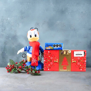 Disney Donald Duck with Skis, Chocolates and Cookies