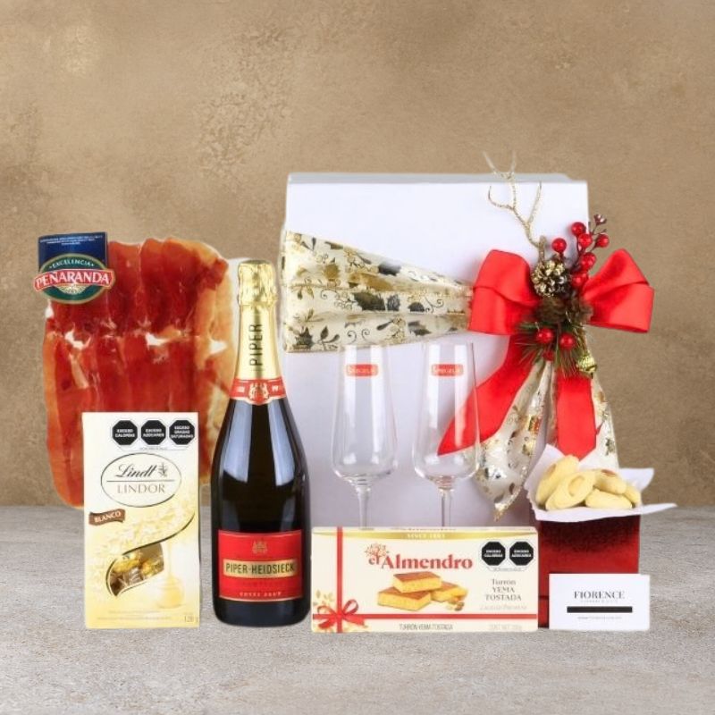 Christmas Gourmet Gift "Champagne & Serrano" Luxury Gift Box: Piper Herdsieck & Premium Pairing-1