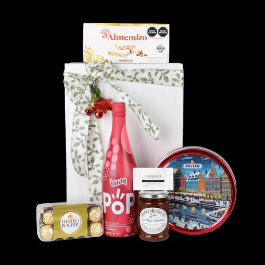 Elegant Christmas Gourmet Gift Box with Premium Treats