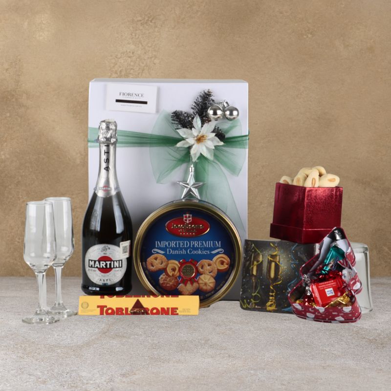 Special Gourmet Christmas Gift with Martini Asti Sparkling Wine