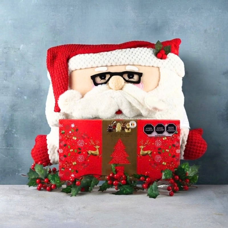 Santa Claus Pillow with Halent Belgian Chocolates-1