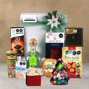 Christmas Gourmet Box with Patrón Silver Tequila and Premium Snacks
