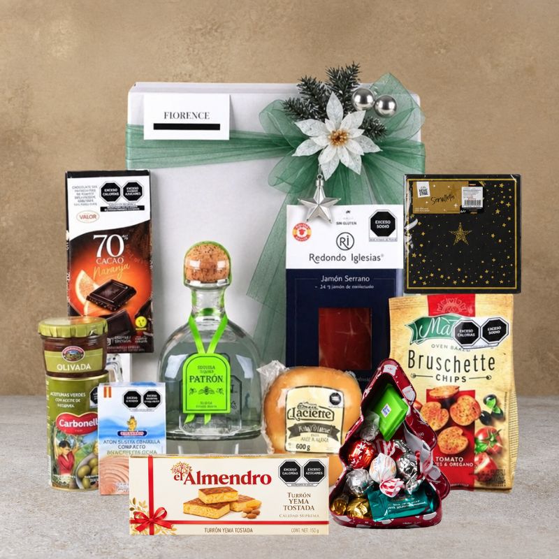 Christmas Gourmet Box with Patrón Silver Tequila and Premium Snacks-2