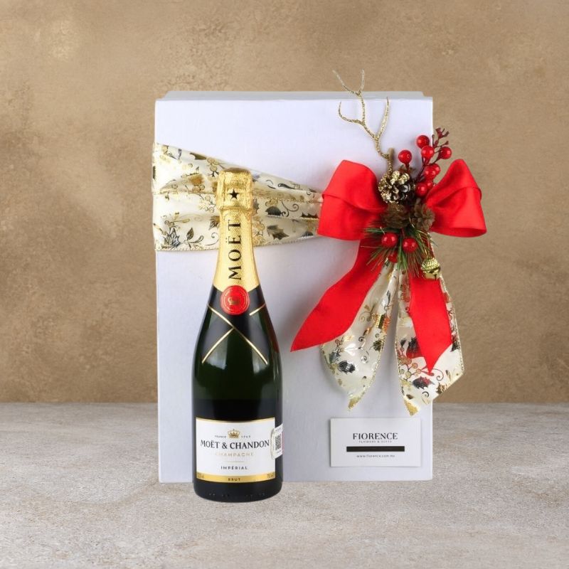 Christmas Gourmet Set "Champagne & Serrano" Luxury Gift Box: Moët & Chandon Imperial & Premium Pairing-2