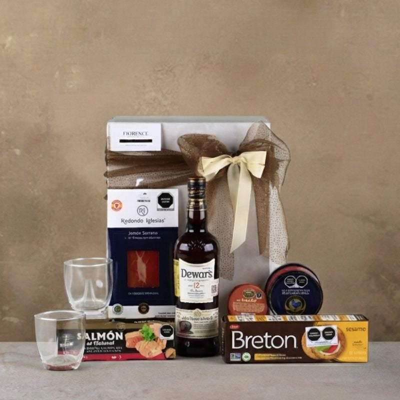 Dewar's 12 Gift Box | Serrano Ham & Gourmet Snacks-1