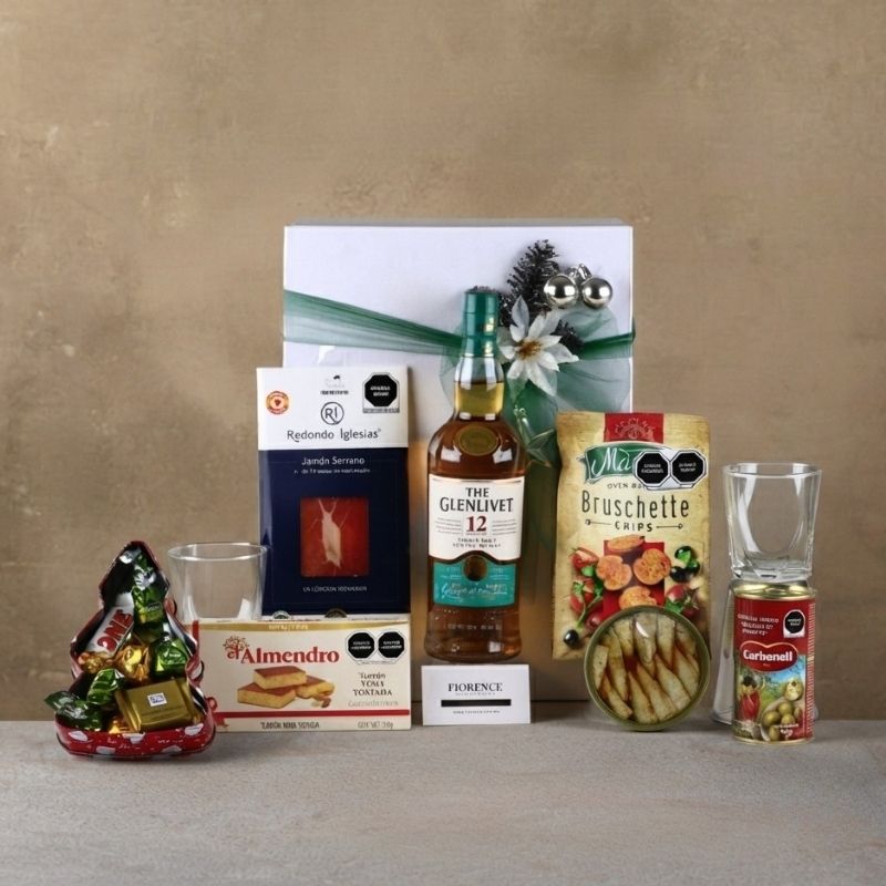 The Glenlivet 12 Christmas Gift Box – Serrano Ham, Sardines & Gourmet Snacks-1
