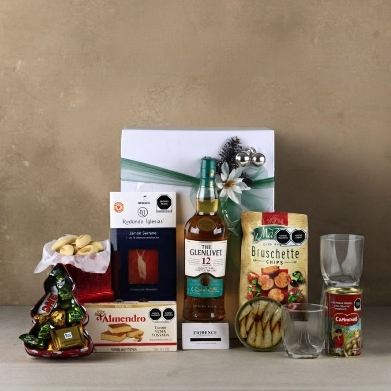 The Glenlivet 12 Christmas Gift Box – Serrano Ham, Sardines & Gourmet Snacks-2