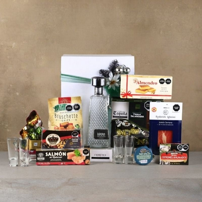 Tequila 1800 Cristalino Deluxe Christmas Gift Box – Gourmet Selection-1