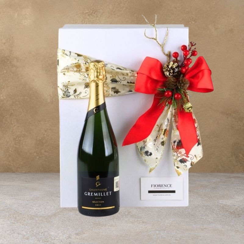Christmas Gourmet Set "Champagne & Serrano" Luxury Gift Box: Gremillet Brut & Premium Pairing-3