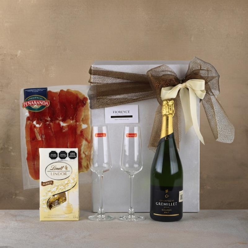 "Champagne & Serrano" Luxury Gift Box: Gremillet Brut & Premium Pairing