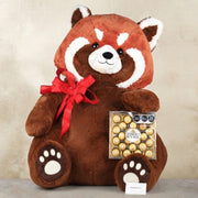 Red Panda Plush and Ferrero Rocher Chocolates