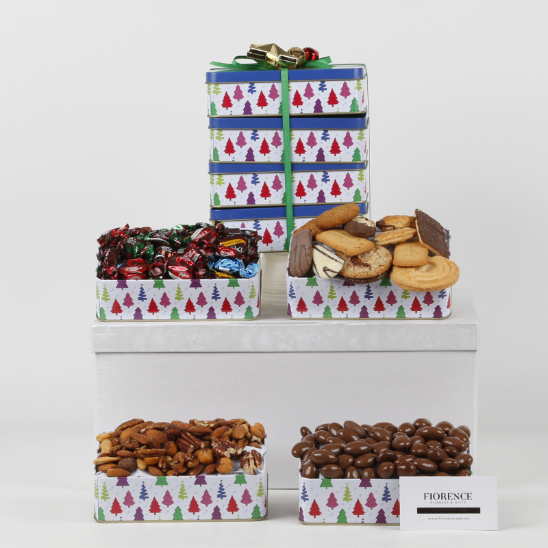 Gift Tower with Imported Sweets Assortment