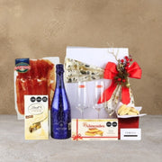 Christmas Gourmet Set "Champagne & Serrano" Luxury Gift Box: Taittinger Nocturne & Premium Pairing
