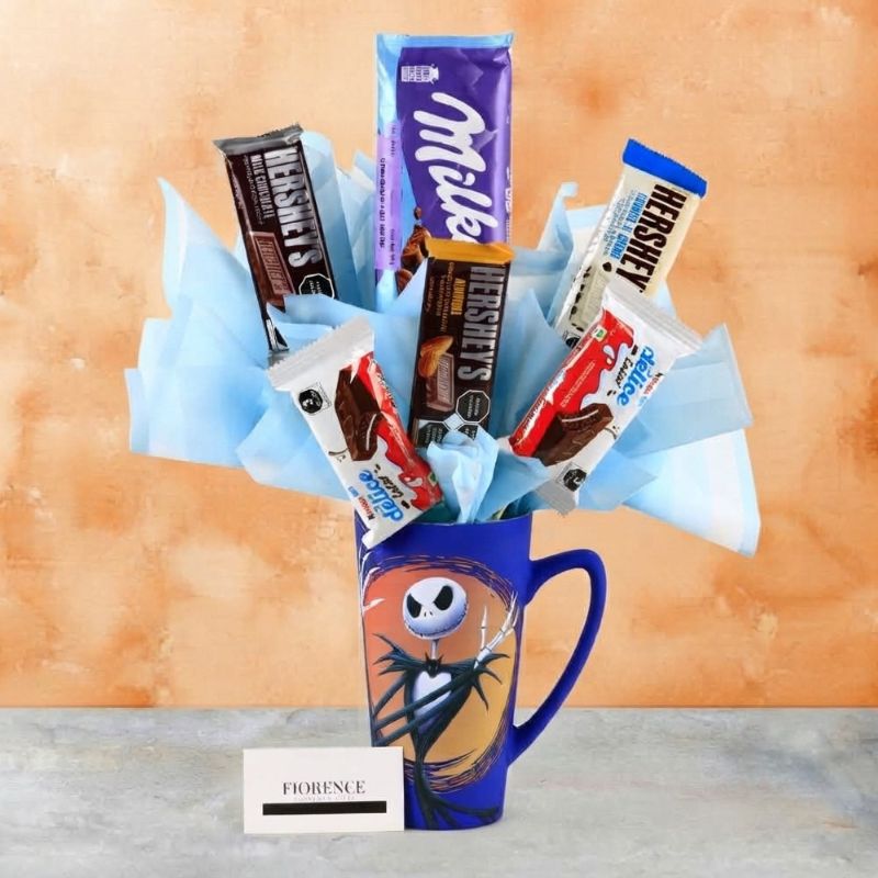 Jack Skellington Halloween Candy Bouquet & Plush Gift Set-2