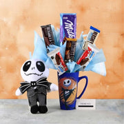 Jack Skellington Halloween Candy Bouquet & Plush Gift Set