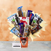 Candy Bouquet in a Sugar Skull ceramic mug.