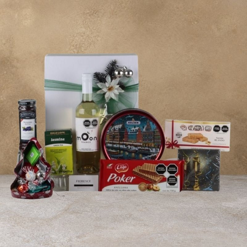 Special Christmas Gourmet Gift with Moon France Wine and Delicacies-1