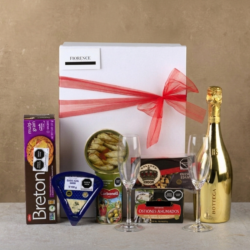 Golden Gourmet Box: Bottega Gold & Fine Delicacy Set.