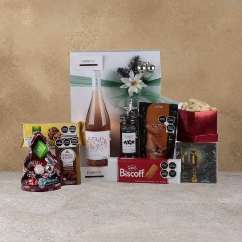 Gourmet Christmas Rosé Box | Celia Wine, Ferrero Rocher & Select Snacks-2
