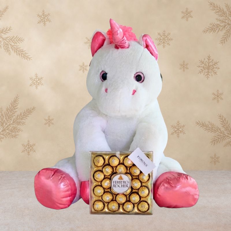Layla Plush Unicorn with Chocolates