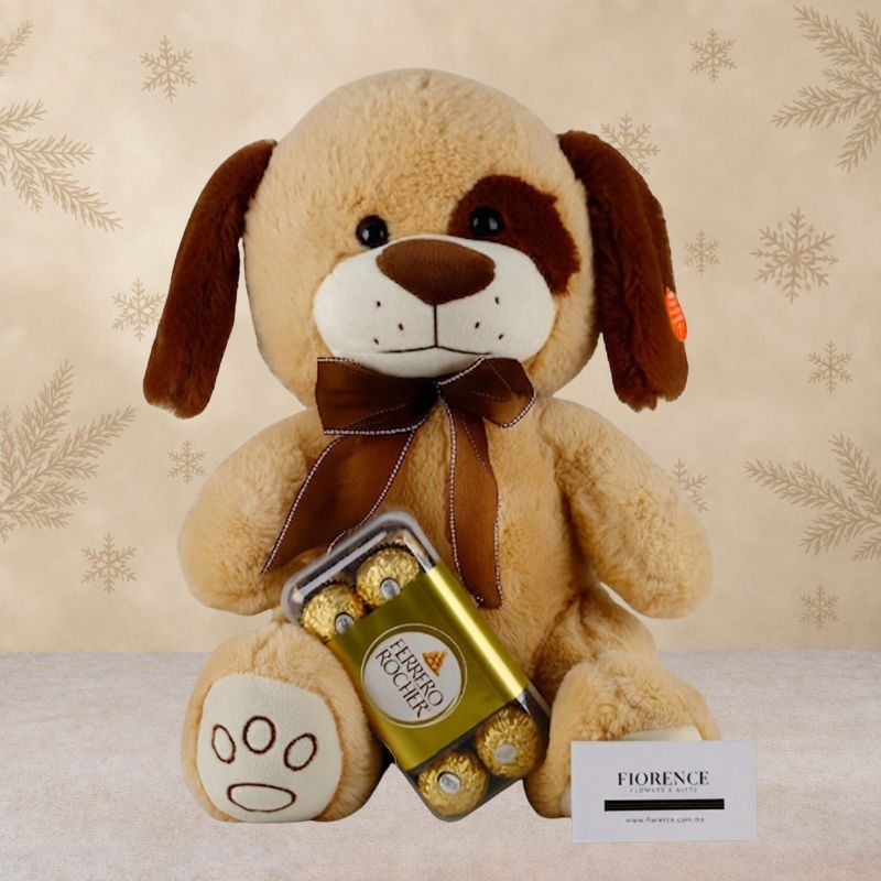 Puppy In Love with Chocolates
