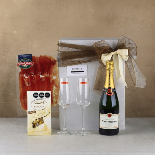 "Champagne & Serrano" Luxury Gift Box: Taittinger & Premium Pairing