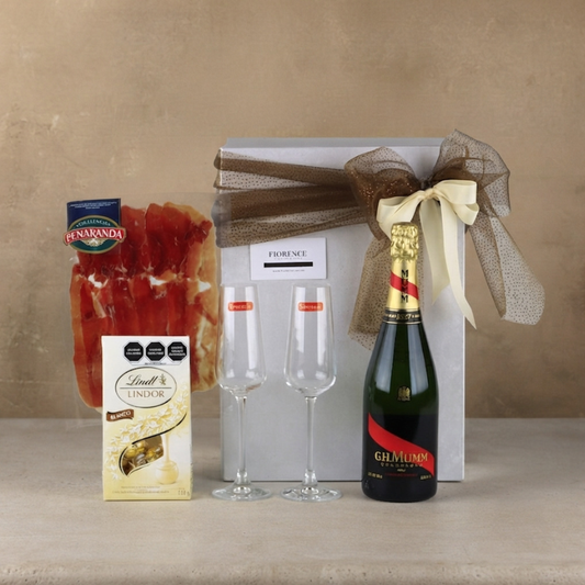 "Champagne & Serrano" Luxury Gift Box: G.H. Mumm Brut & Premium Pairing