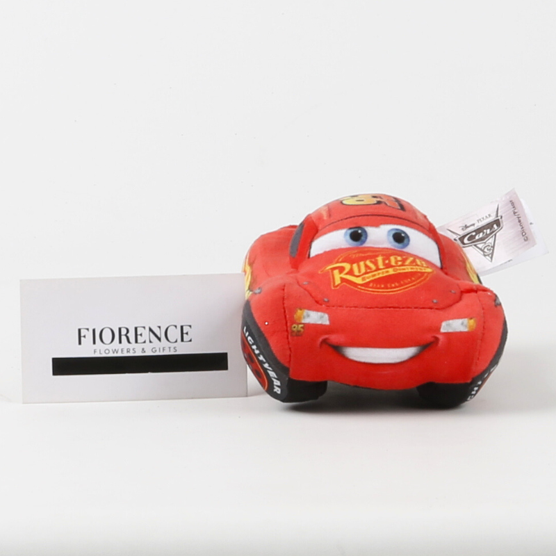 Cars plushies with chocolates and cookies