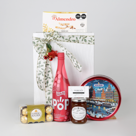 Elegant Christmas Gourmet Gift Box with Premium Treats